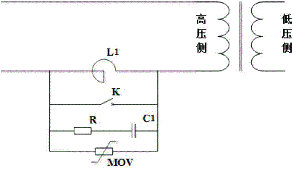 Overvoltage protection device for variable impedance transformer