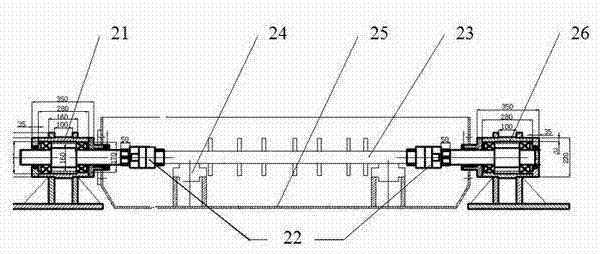 Material stirring device of unloading trough