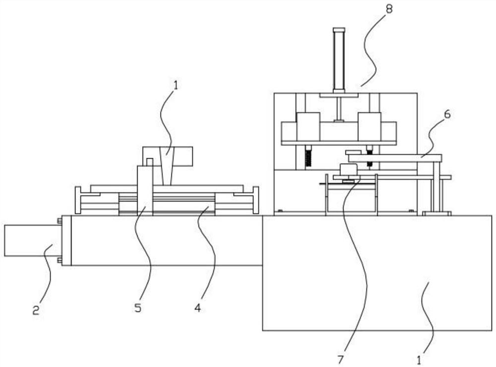 Semi-automatic degating and drilling equipment for communication base station fixing support