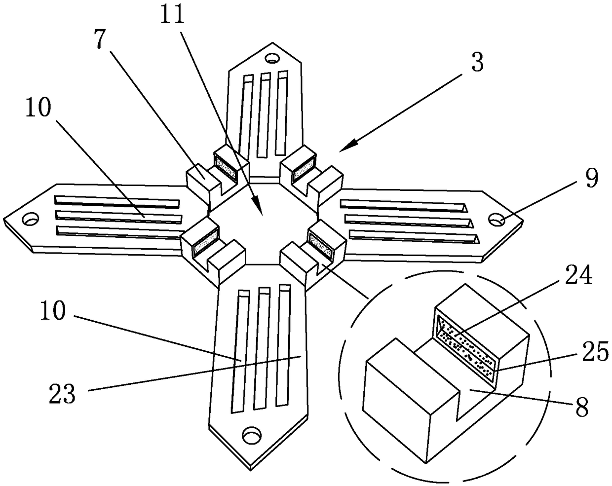 Ecological floating plate for city river wastewater treatment and construction method thereof