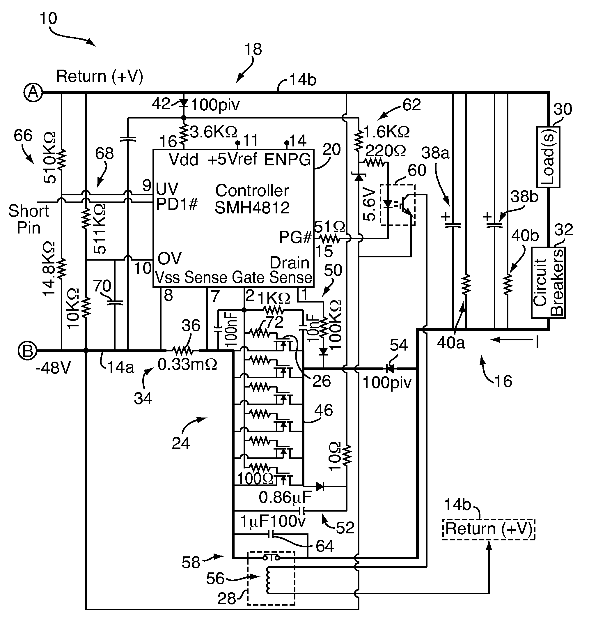 DC high power distribution assembly