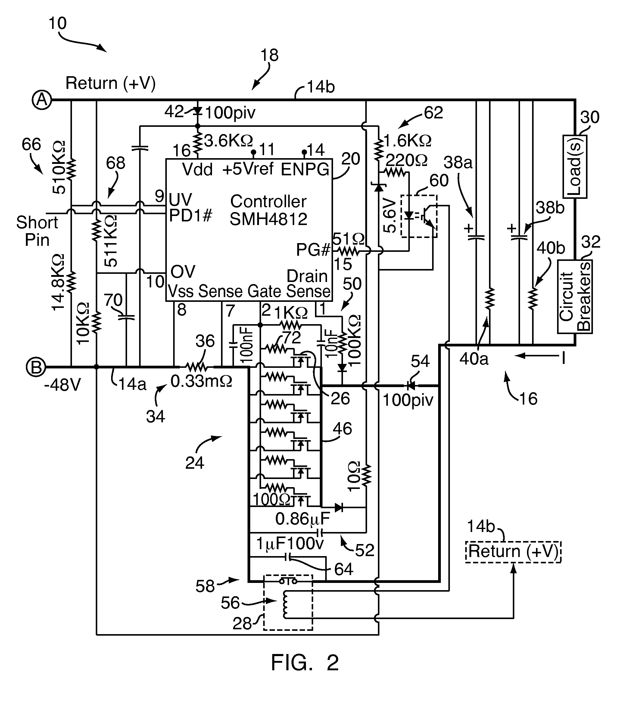 DC high power distribution assembly