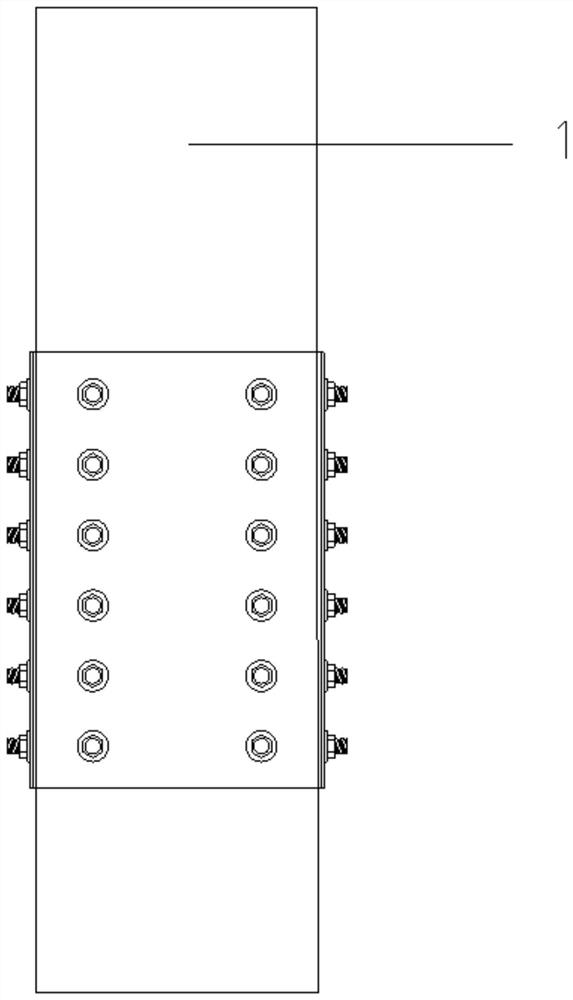 Double-steel-plate bolt connection full-assembly type column joint as well as construction method and calculation method thereof