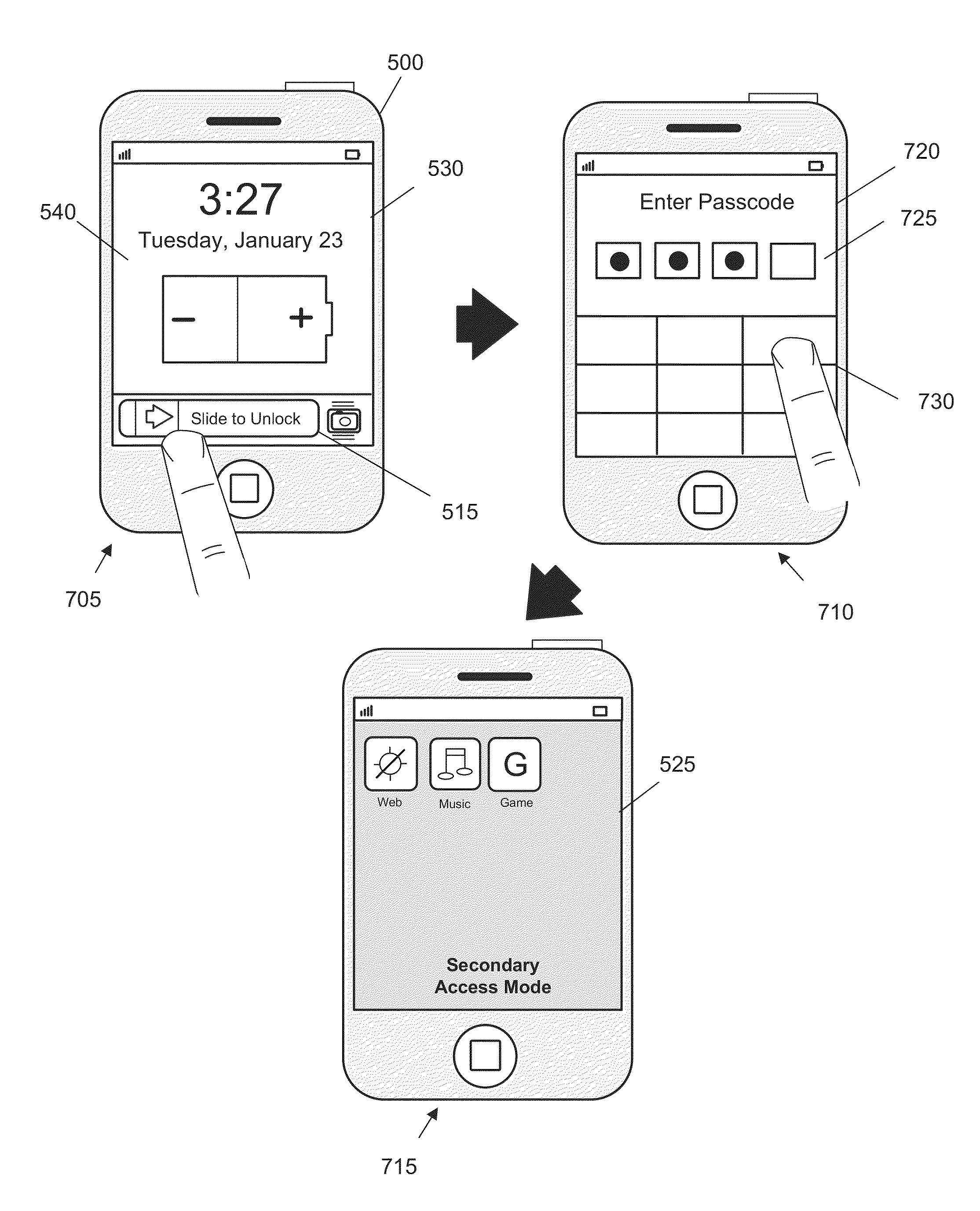 Mobile Computing Device with Multiple Access Modes