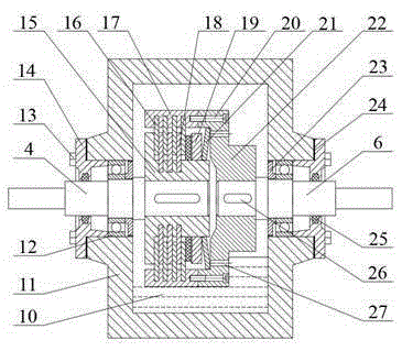 Overload protecting device for transmission element of cutting part of coal mining machine