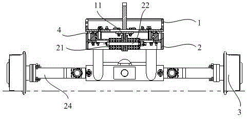 Road-rail car driven by rubber wheels