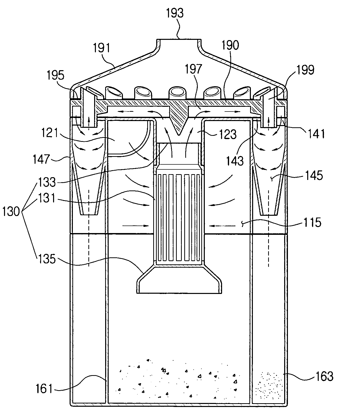 Cyclone dust separating apparatus and vacuum cleaner having the same