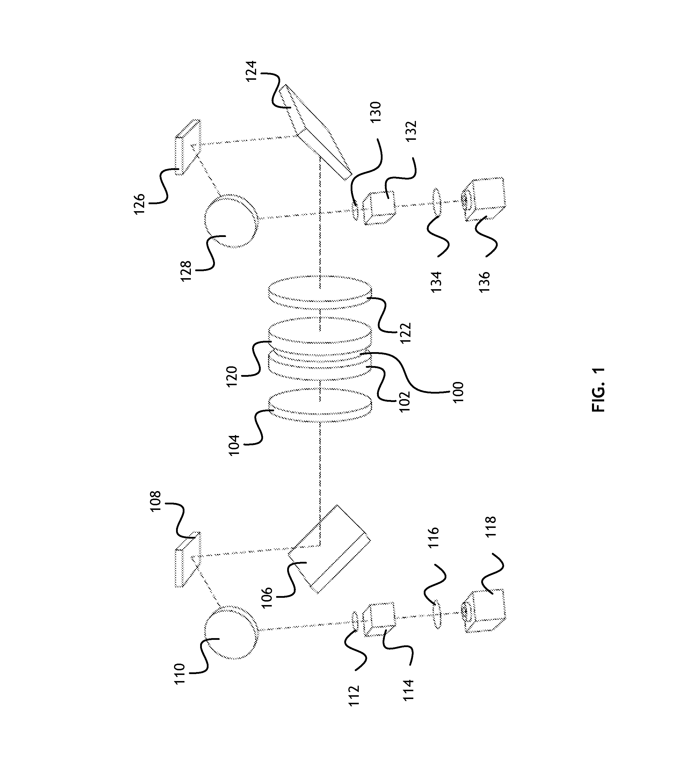 Method and apparatus to fold optics in tools for measuring shape and/or thickness of a large and thin substrate