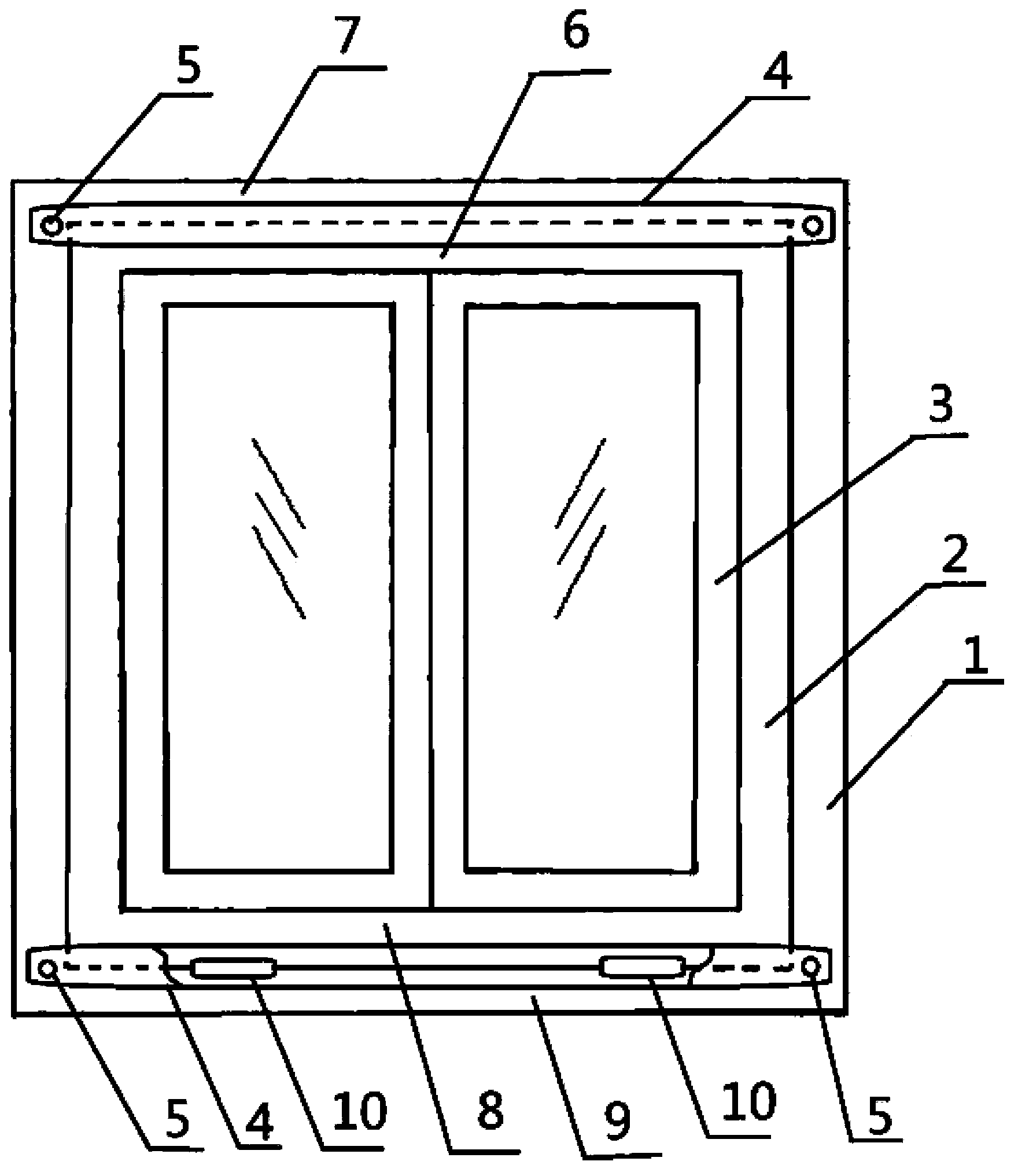 Novel hinge type window structure