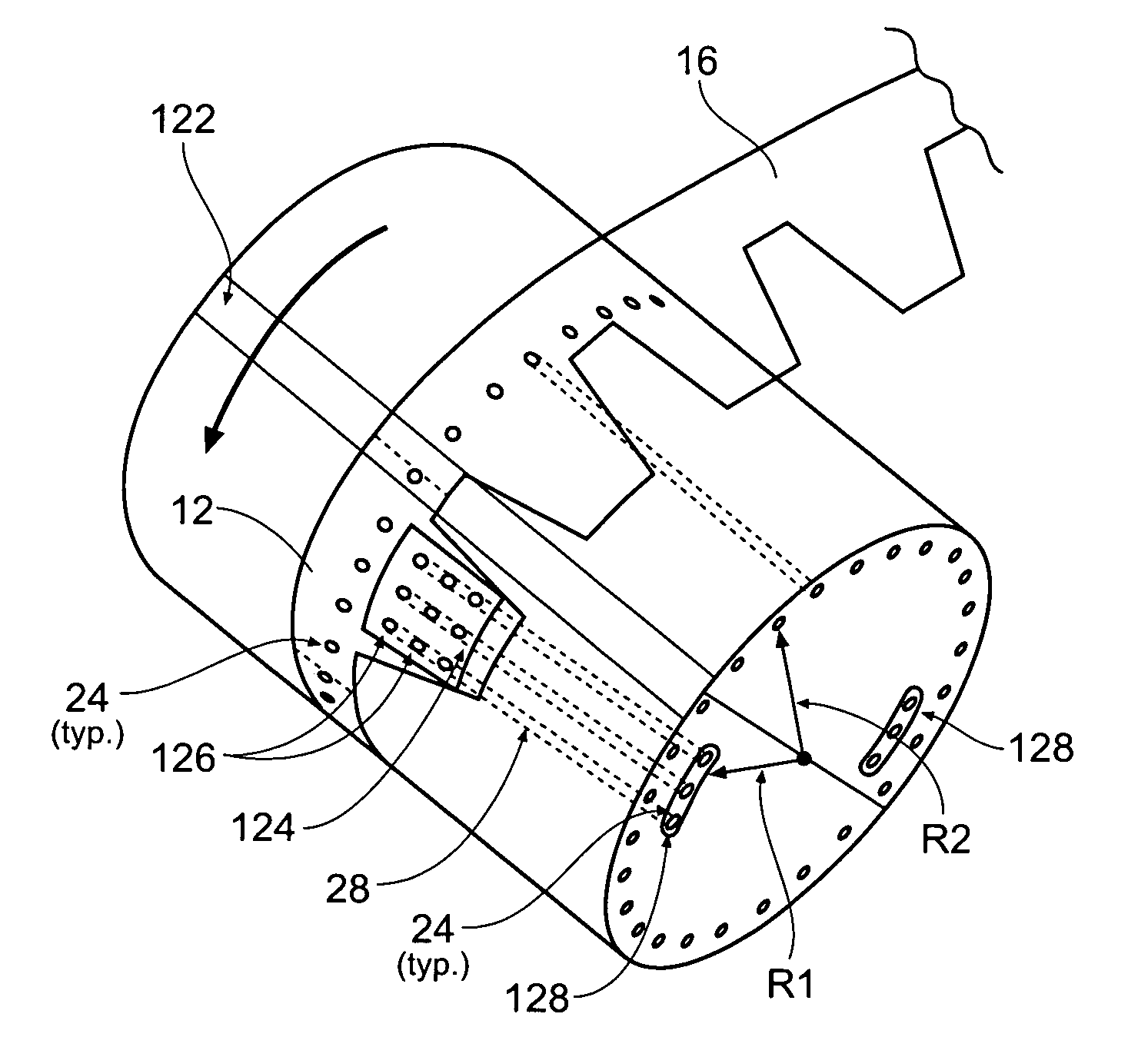 High speed vacuum porting