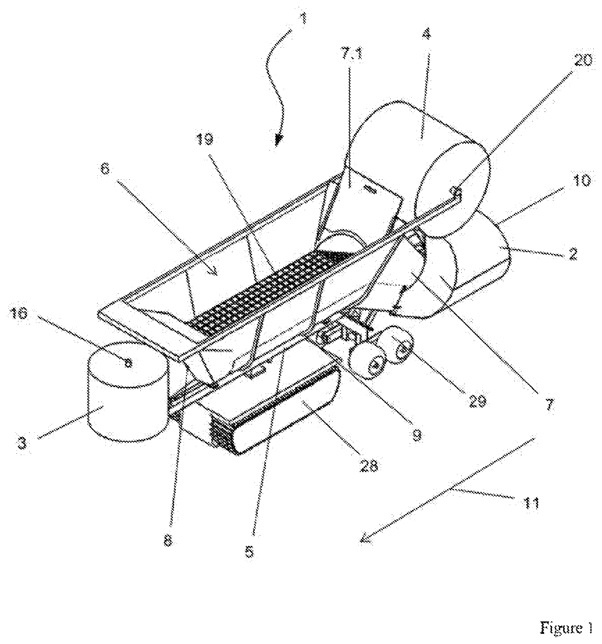 Device for producing a tubular container