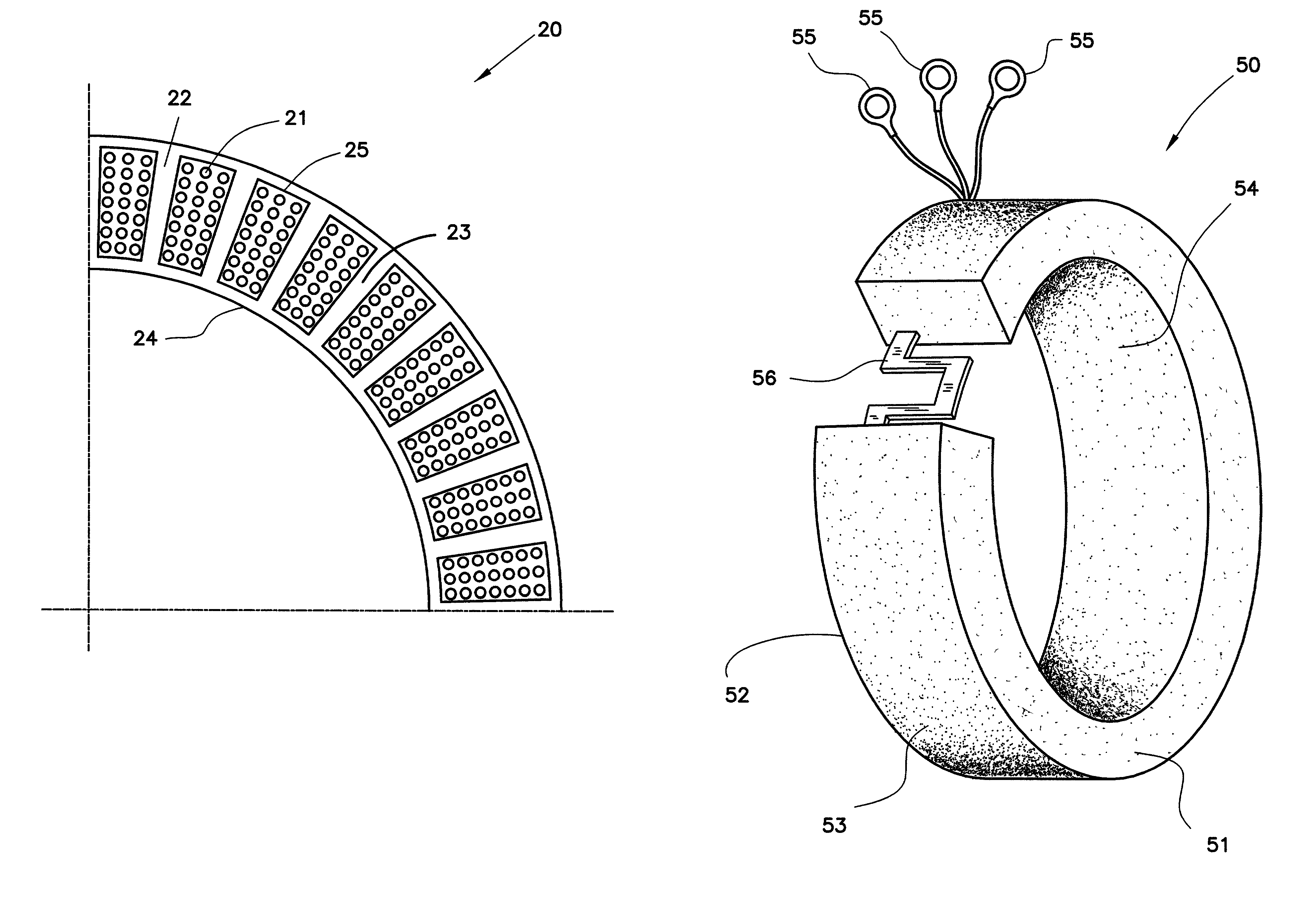 Electromagnetic device with embedded windings and method for its manufacture