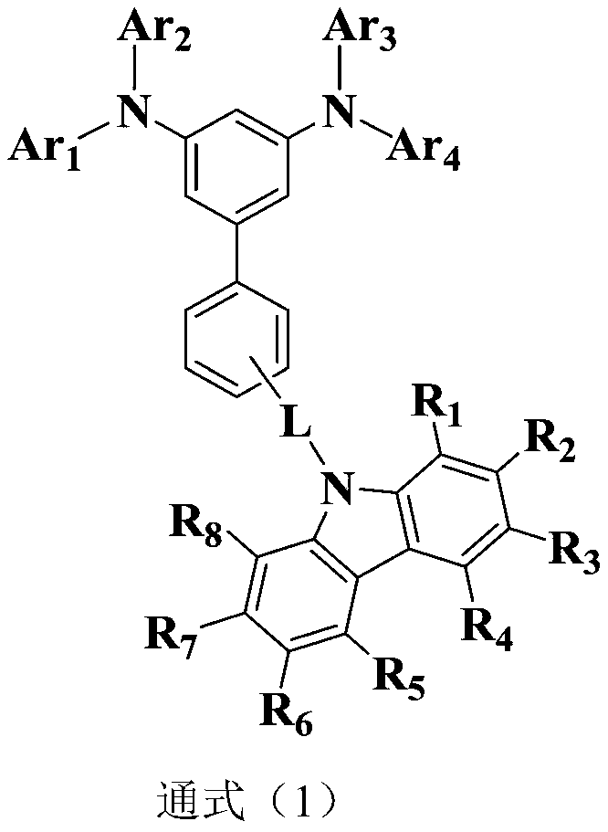 Organic compound containing triarylamine and carbazole, and application thereof