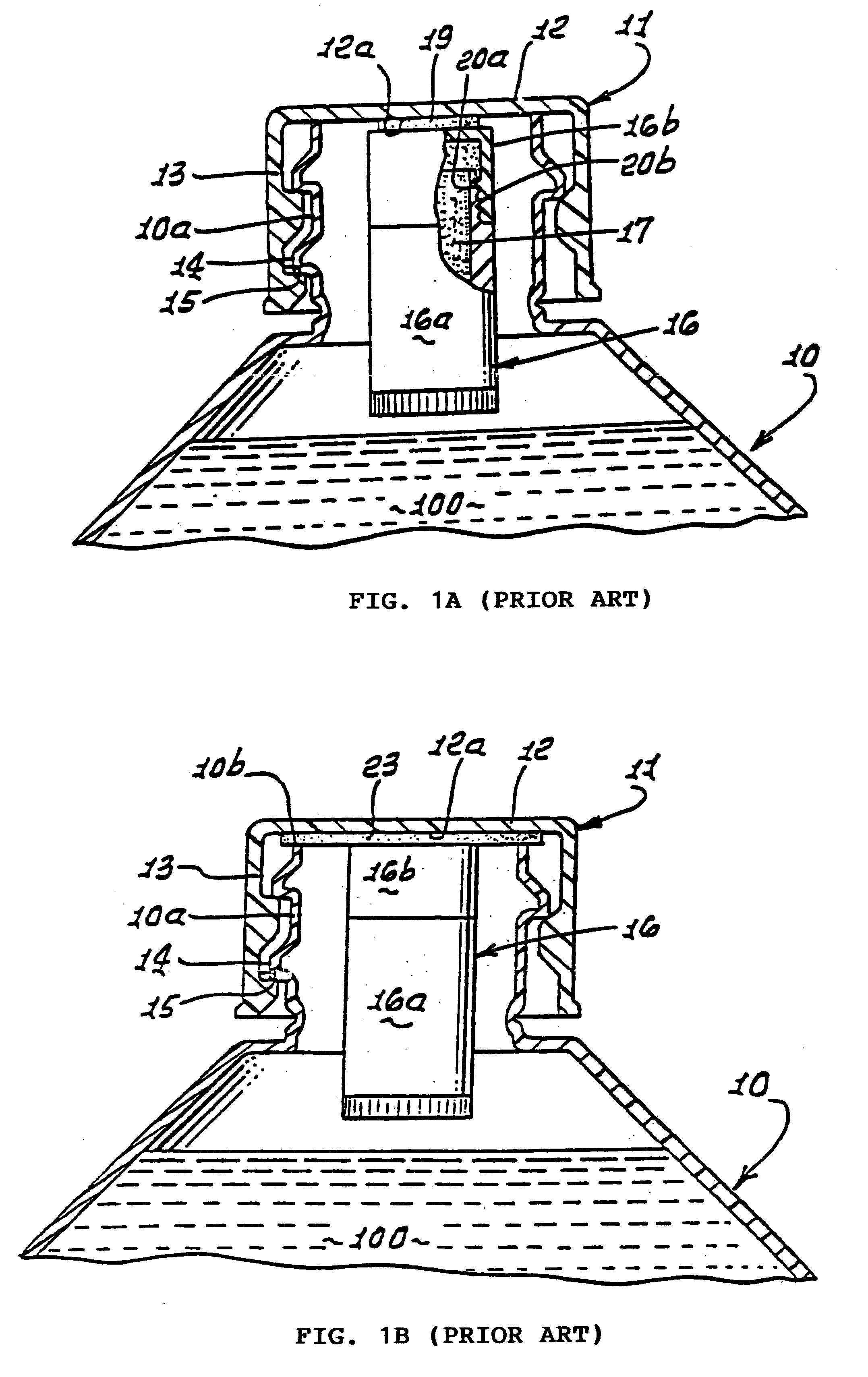 Device for maintaining separate ingredients in liquid food products