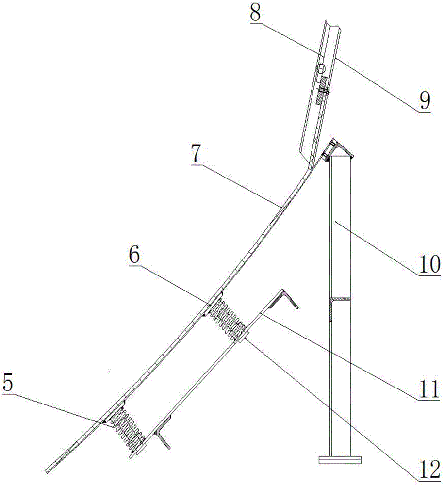 Composite spring buffer device for preventing bumping in oil tank