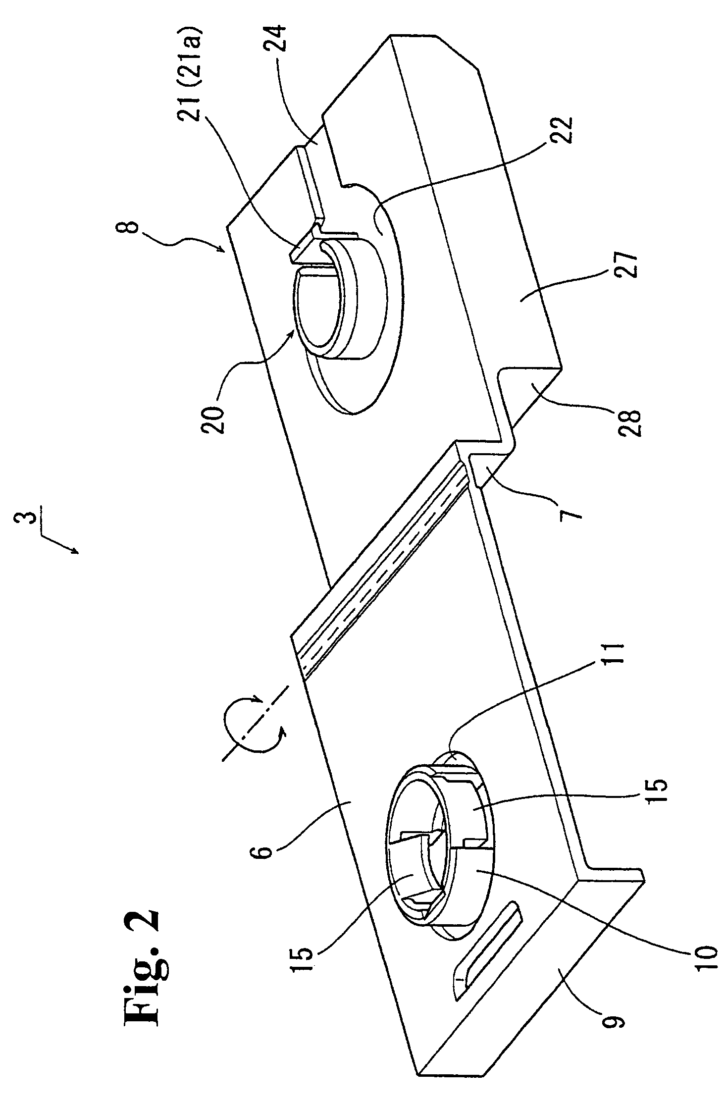 Glass fixing grommet