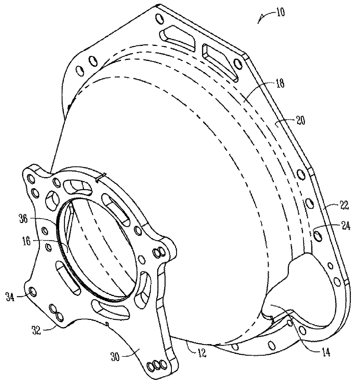 Method, system and apparatus to provide for universal bellhousing between engine and transmission of vehicle