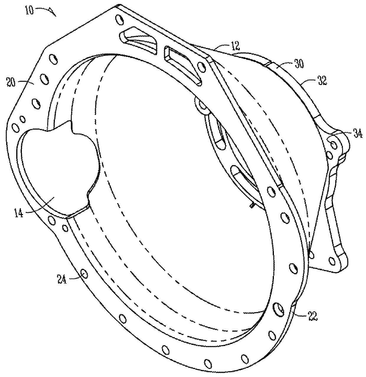 Method, system and apparatus to provide for universal bellhousing between engine and transmission of vehicle