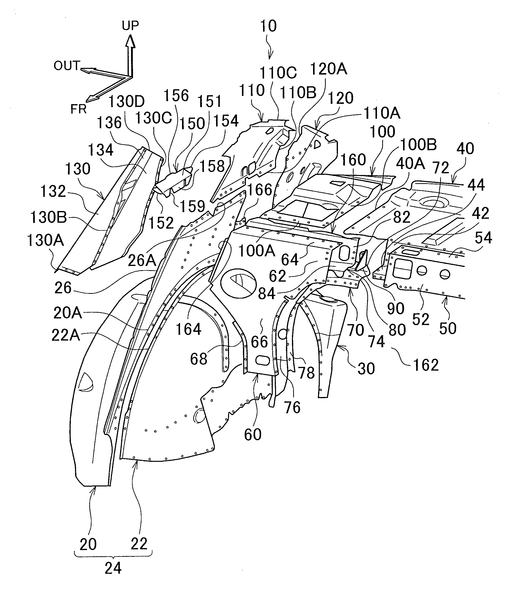 Vehicle body rear structure