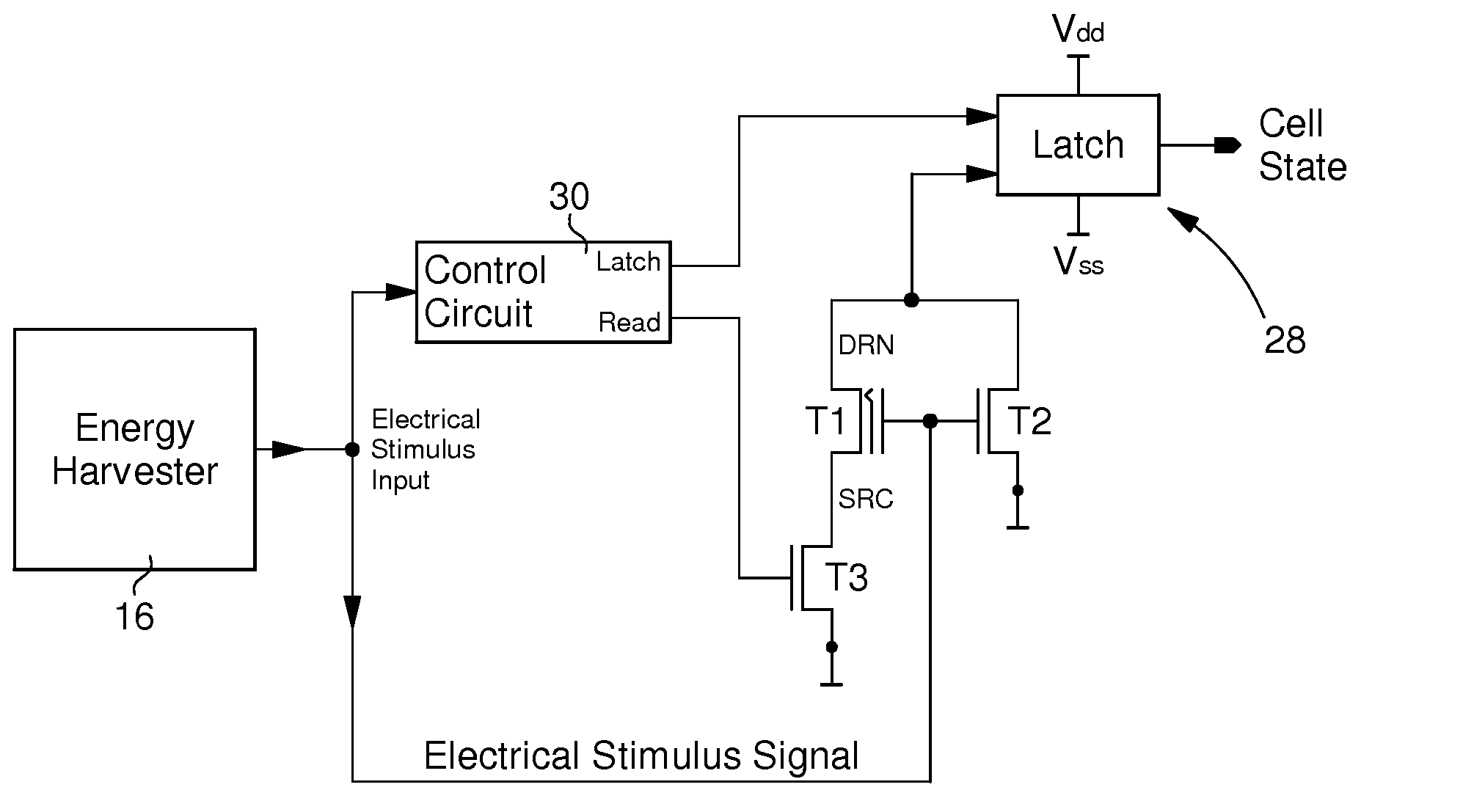 Powerless external event detection device