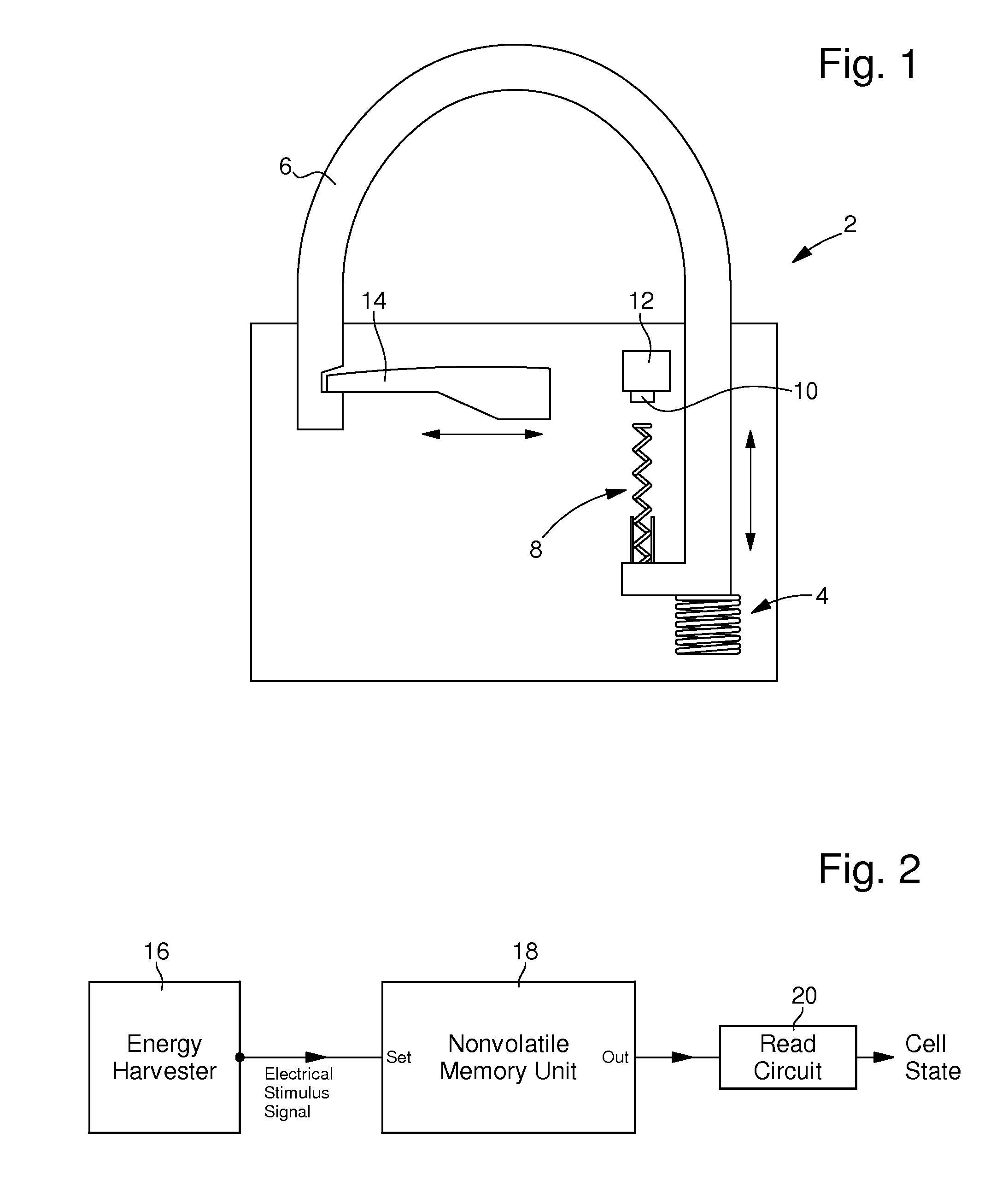 Powerless external event detection device