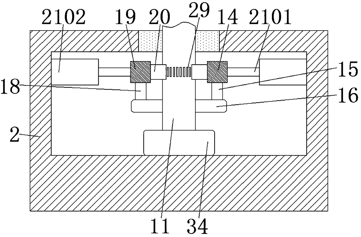 Angle adjusting mechanism of fixing device for jewel case production materials