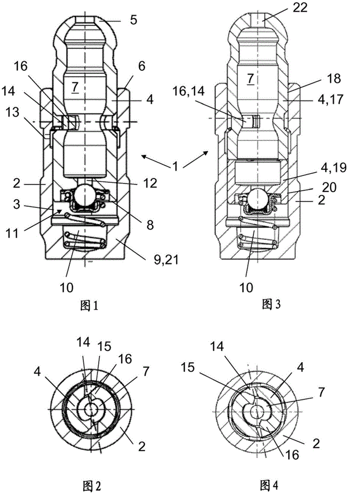 Hydraulic support element