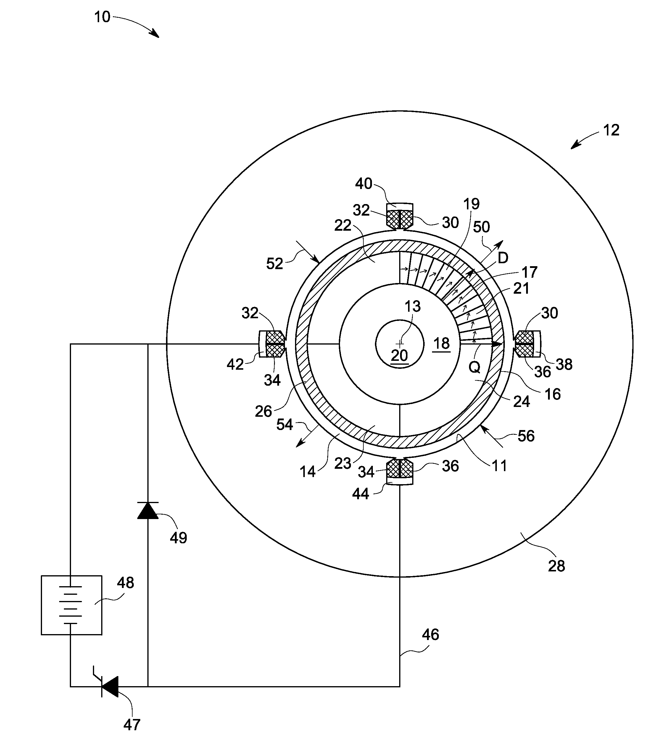 Magnetization of non-magnetized permanent magnet segments in electical machines