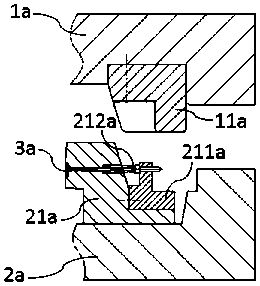 A mold with a mechanical anti-jacking mechanism