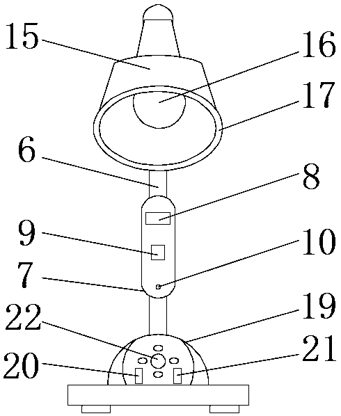 Multifunctional eye protection type LED lamp