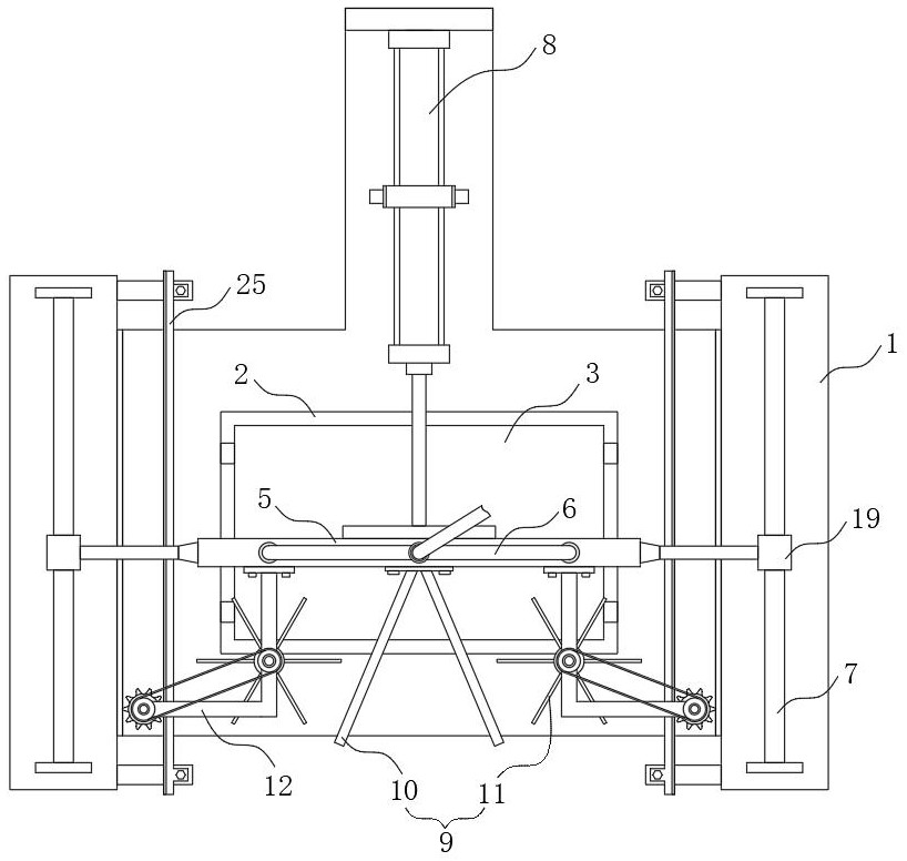 Iron core insulating paint removing device for transformer production