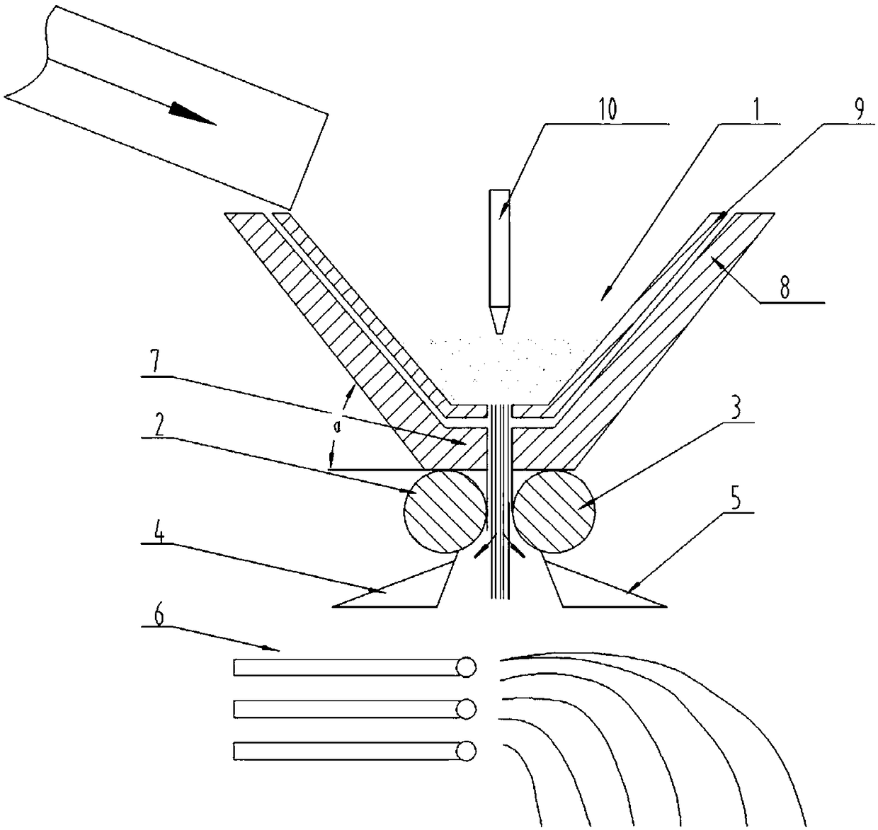 A liquid slag granulation system