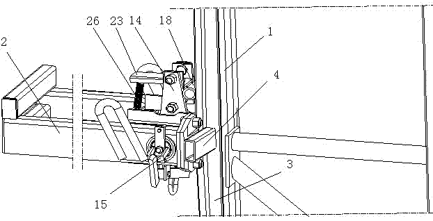 Integral lifting scaffold force feedback anti-drop locking mechanism