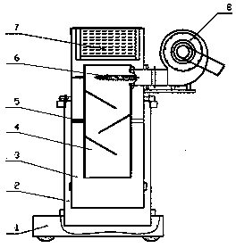 Dust removing device for metal plate polishing and grinding machine