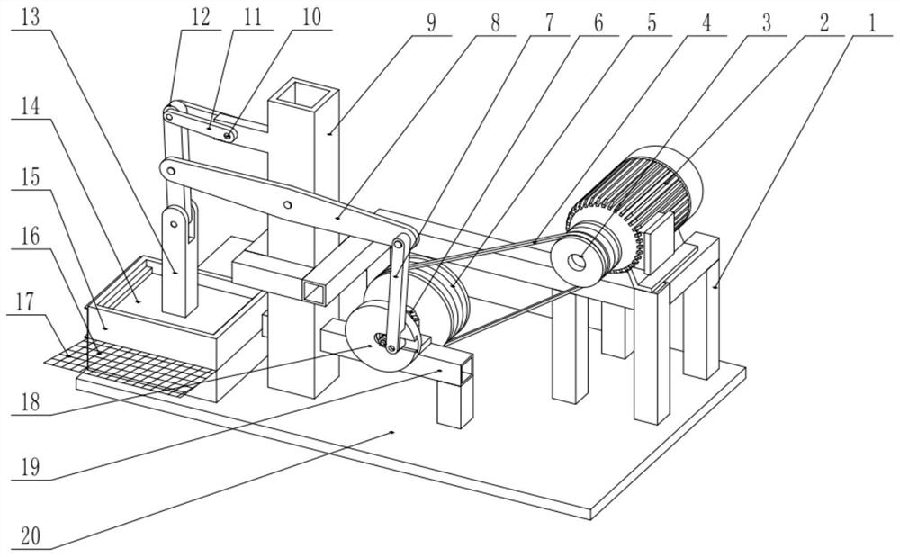 A construction damage testing device and method for geosynthetics