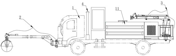 Front wall surface cleaning device