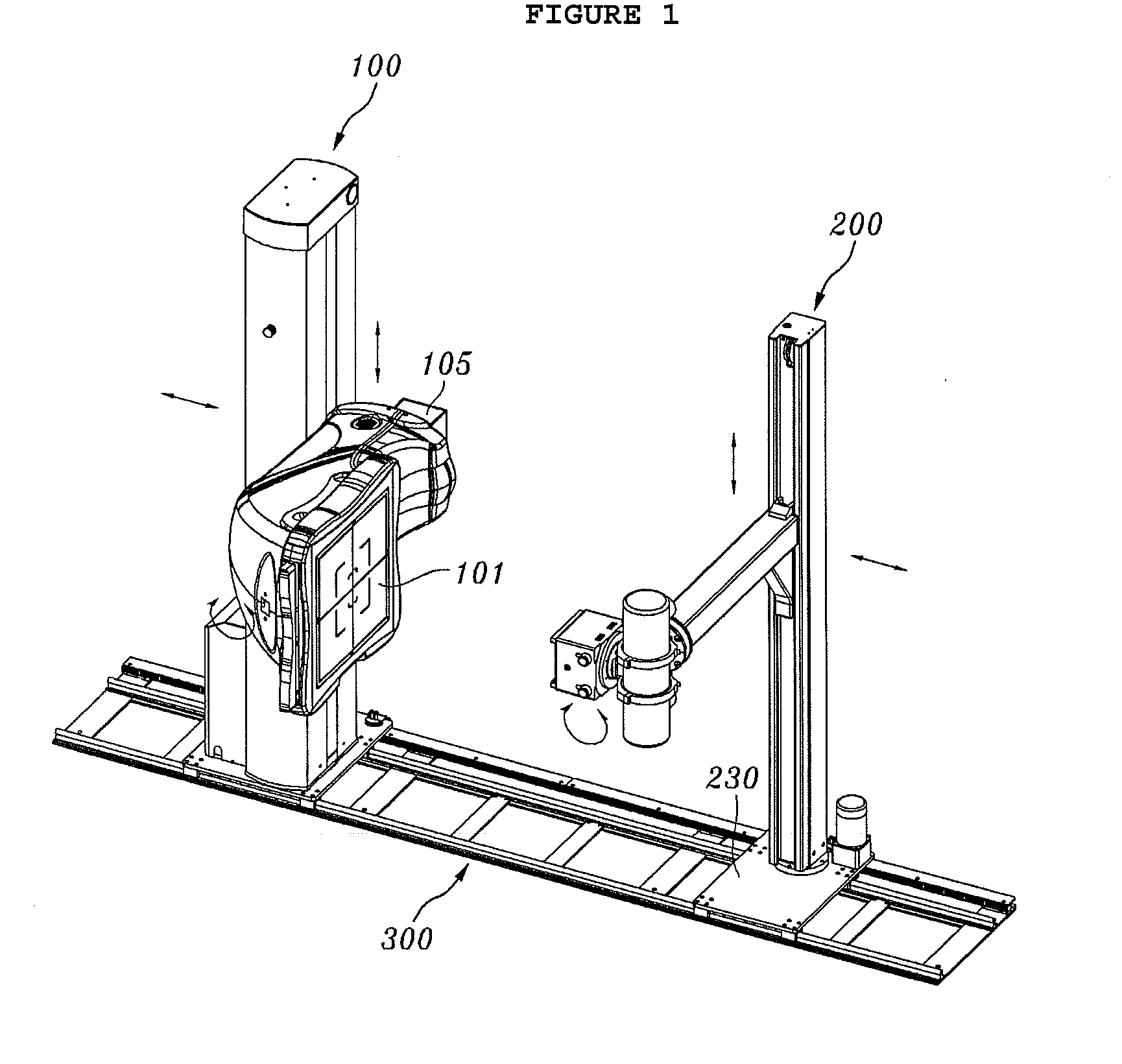 Rail system and x-ray imaging apparatus using the same