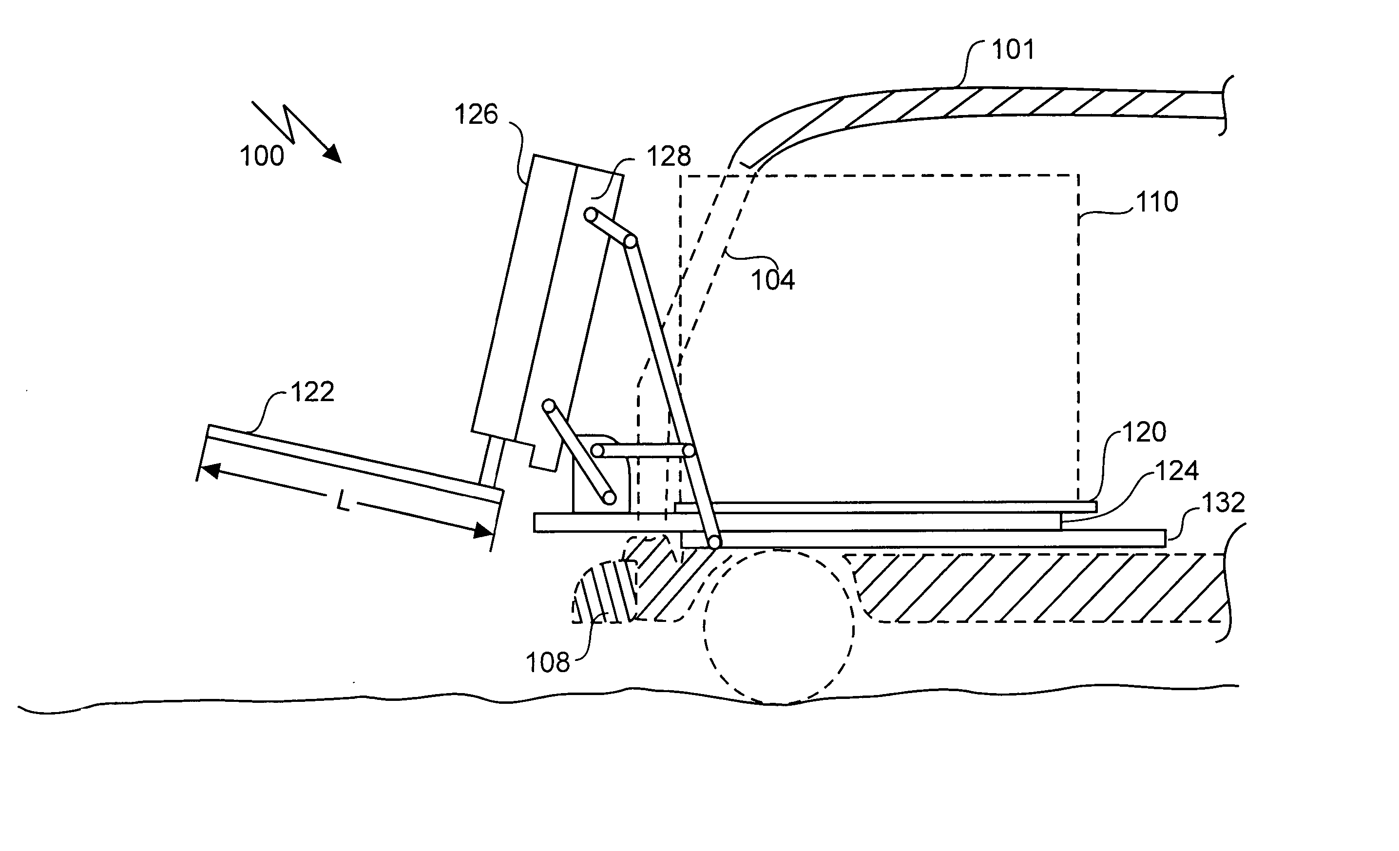 Inside vehicle lift