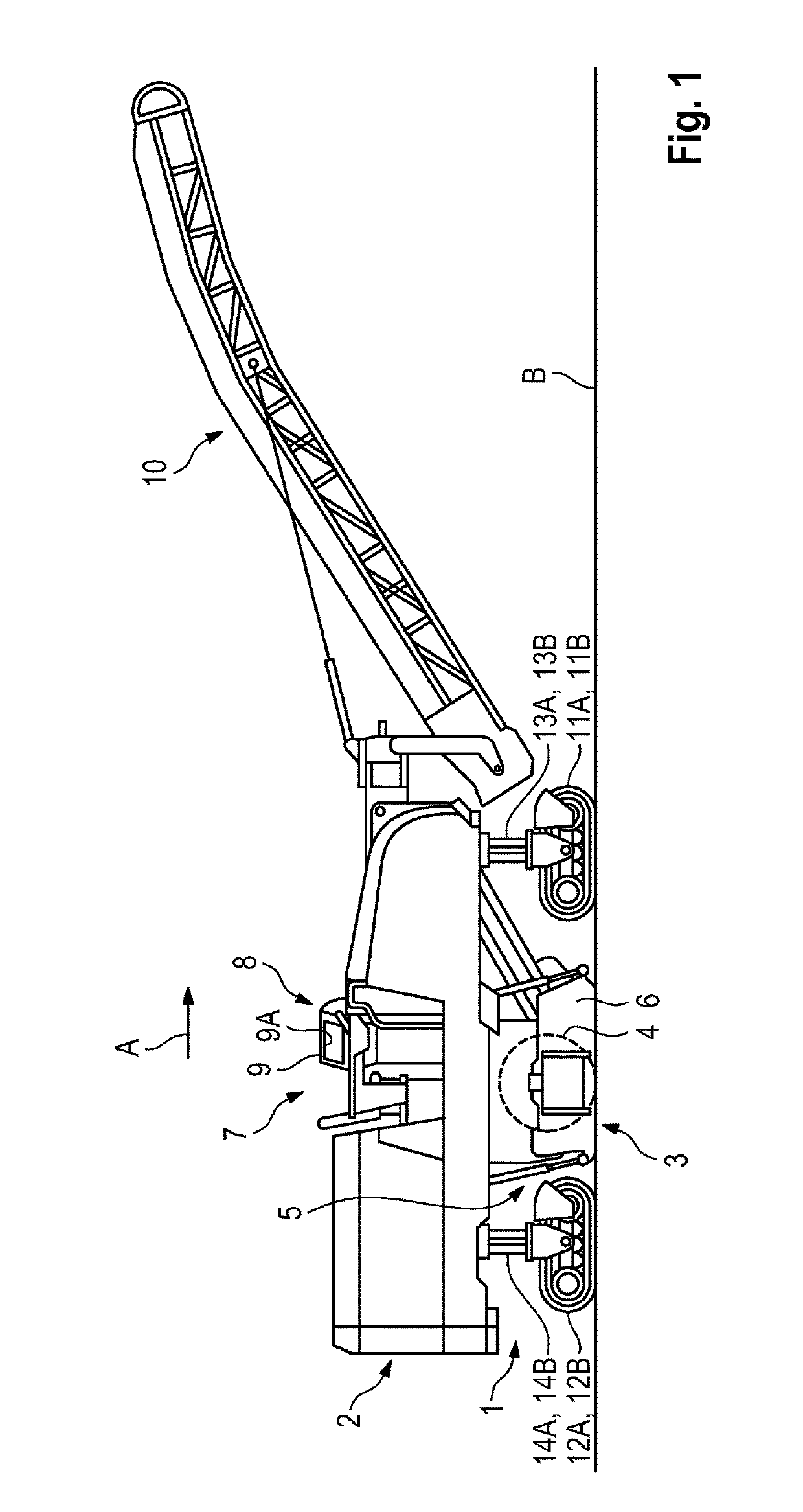 Automotive construction machine and method for displaying the surroundings of an automotive construction machine