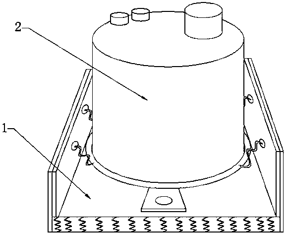 Vibration-proof automobile wiper tank fixing device