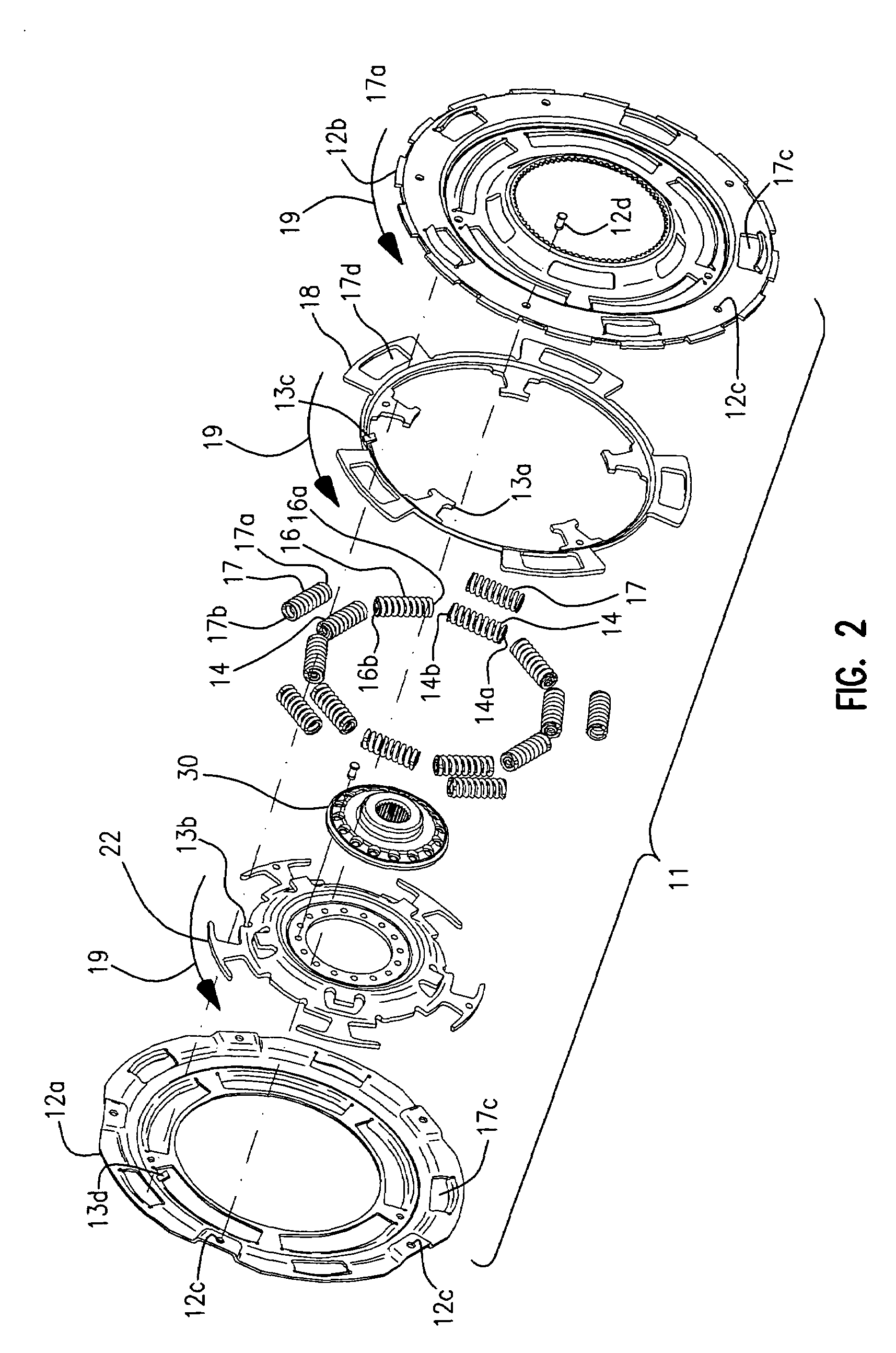 Series-parallel multistage torque converter damper