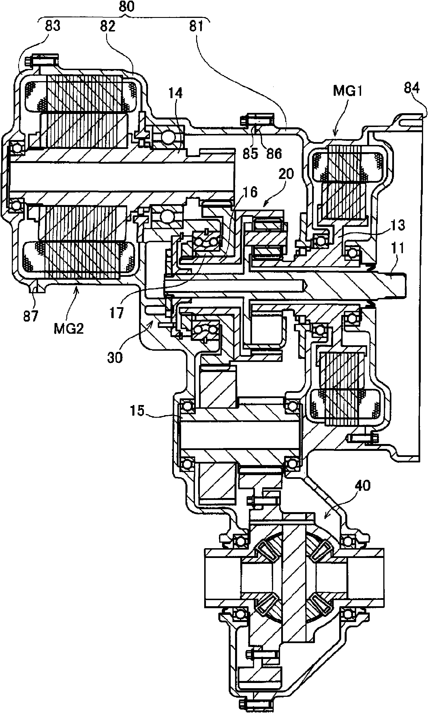 Drive device for hybrid vehicle