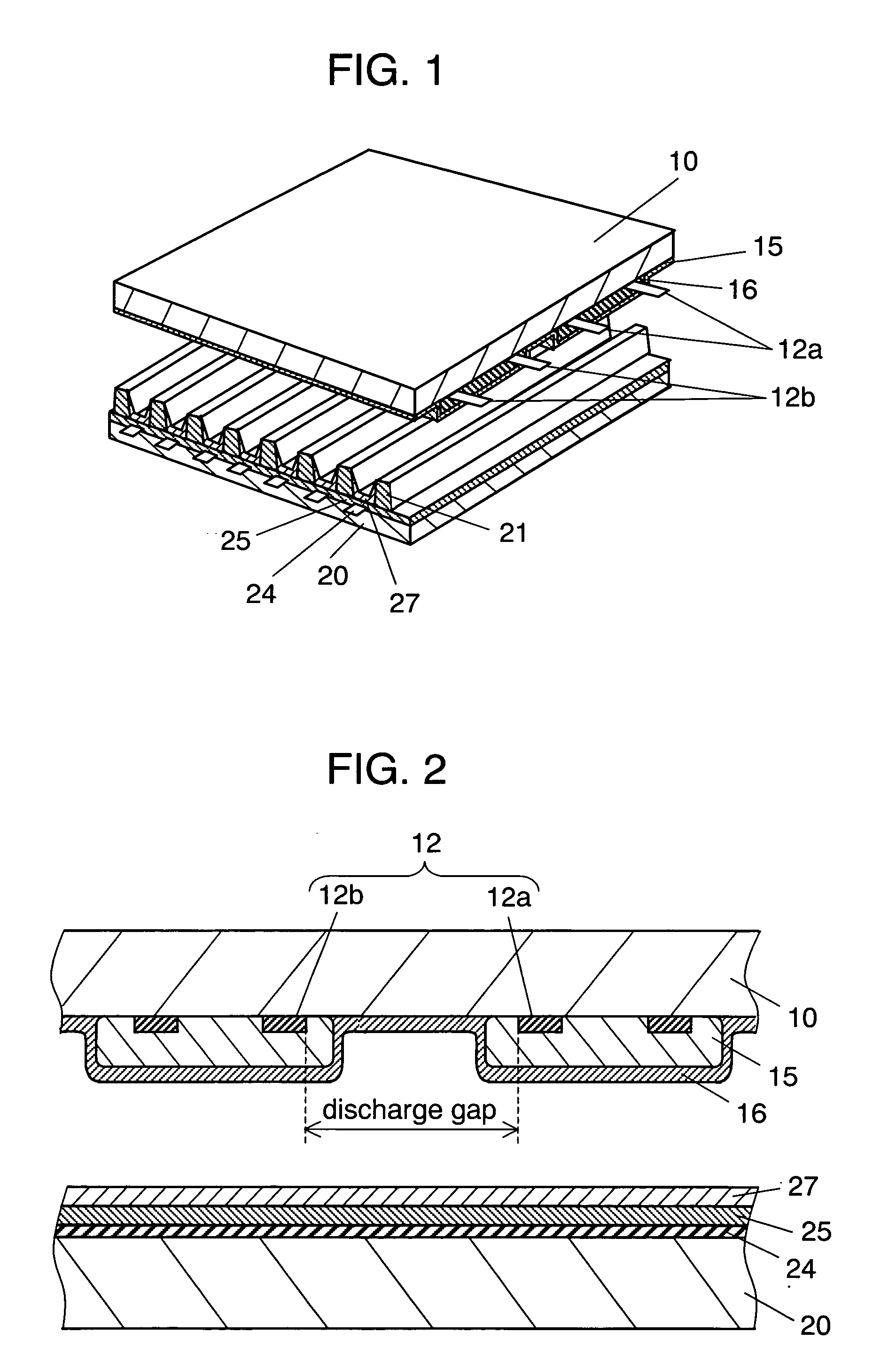 Plasma display panel including dielectric layer that does not cover part of a discharge gap