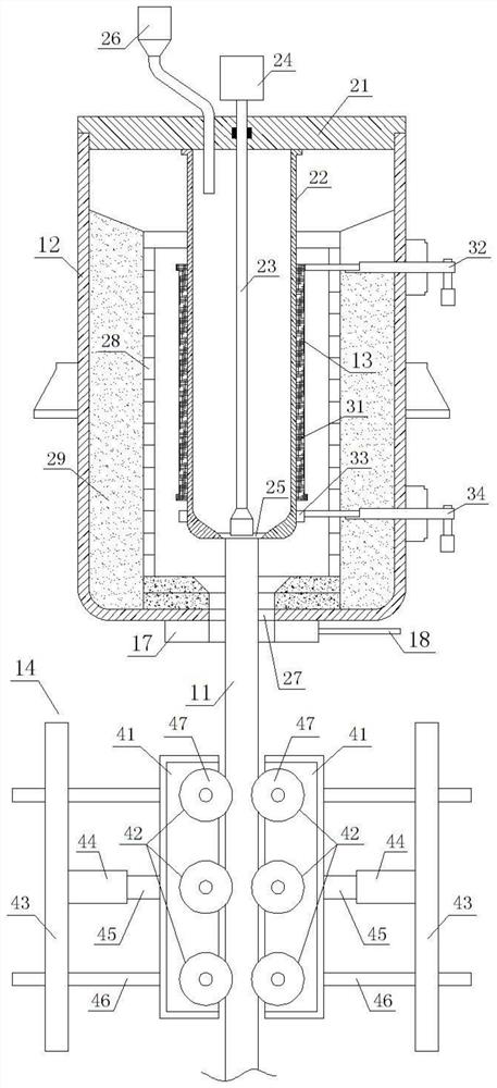 Technology for producing large-size quartz cylinder through continuous melting method, quartz cylinder and application of quartz cylinder