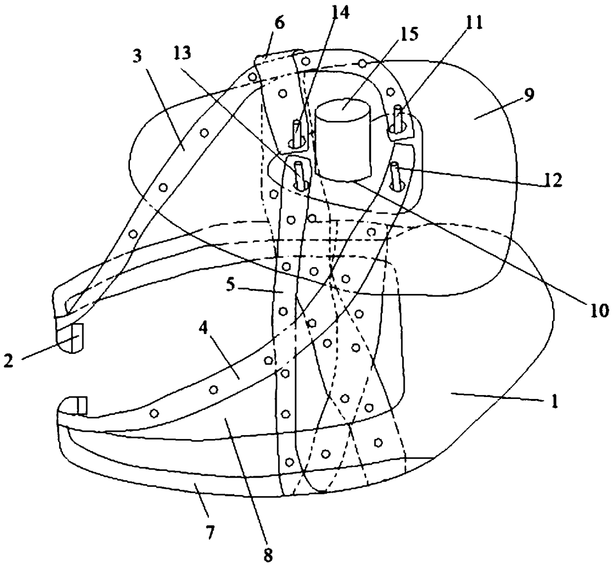 Lower-jaw holder and mask with same