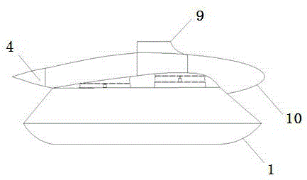 Inclined catamaran surface amphibious unmanned vehicle