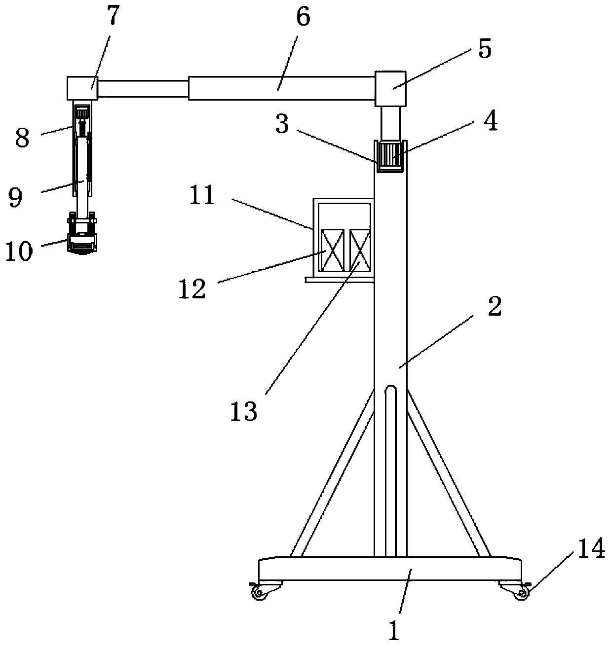 Clinical compressing and quick bleeding stopping device for cardiology department