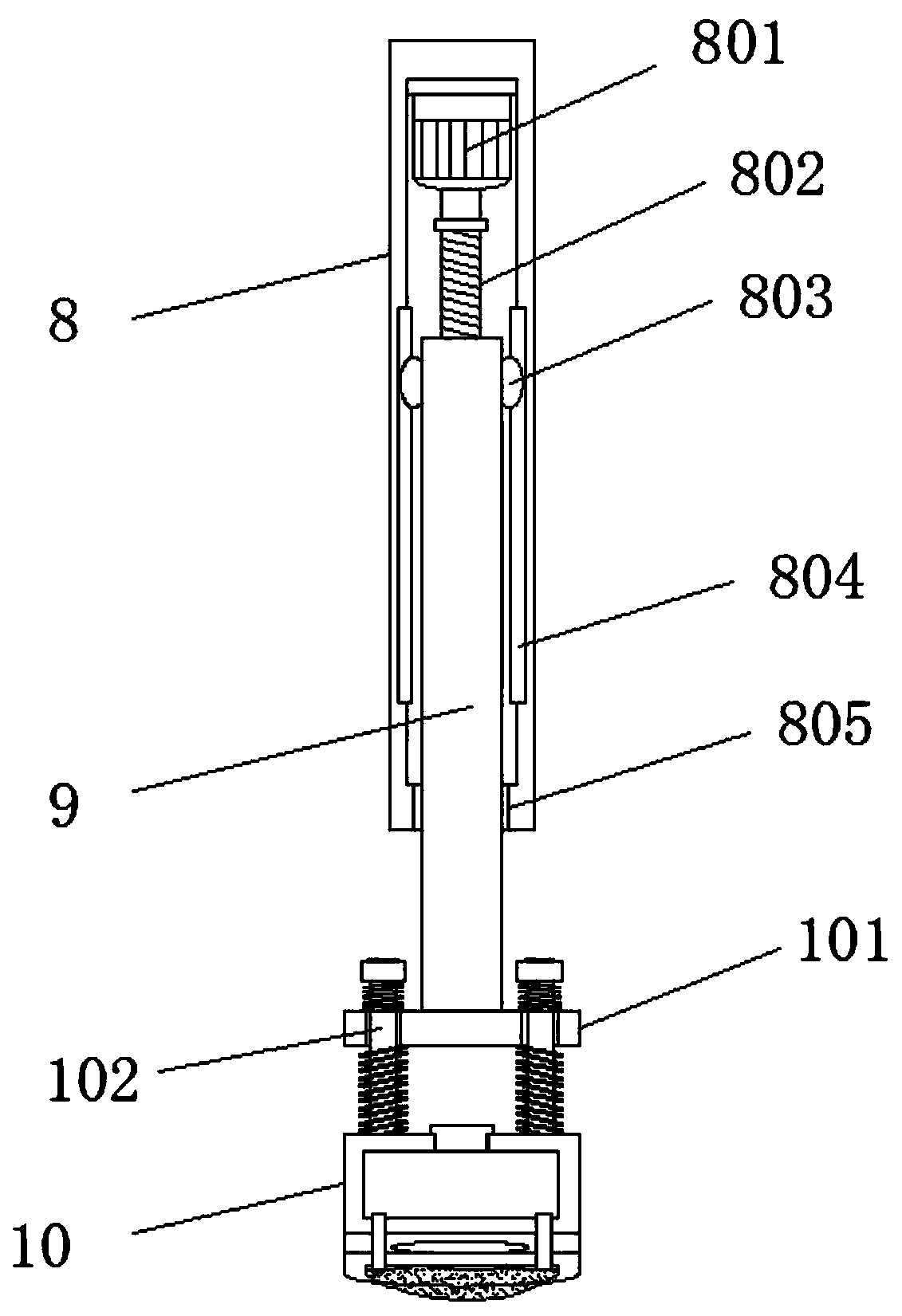 Clinical compressing and quick bleeding stopping device for cardiology department