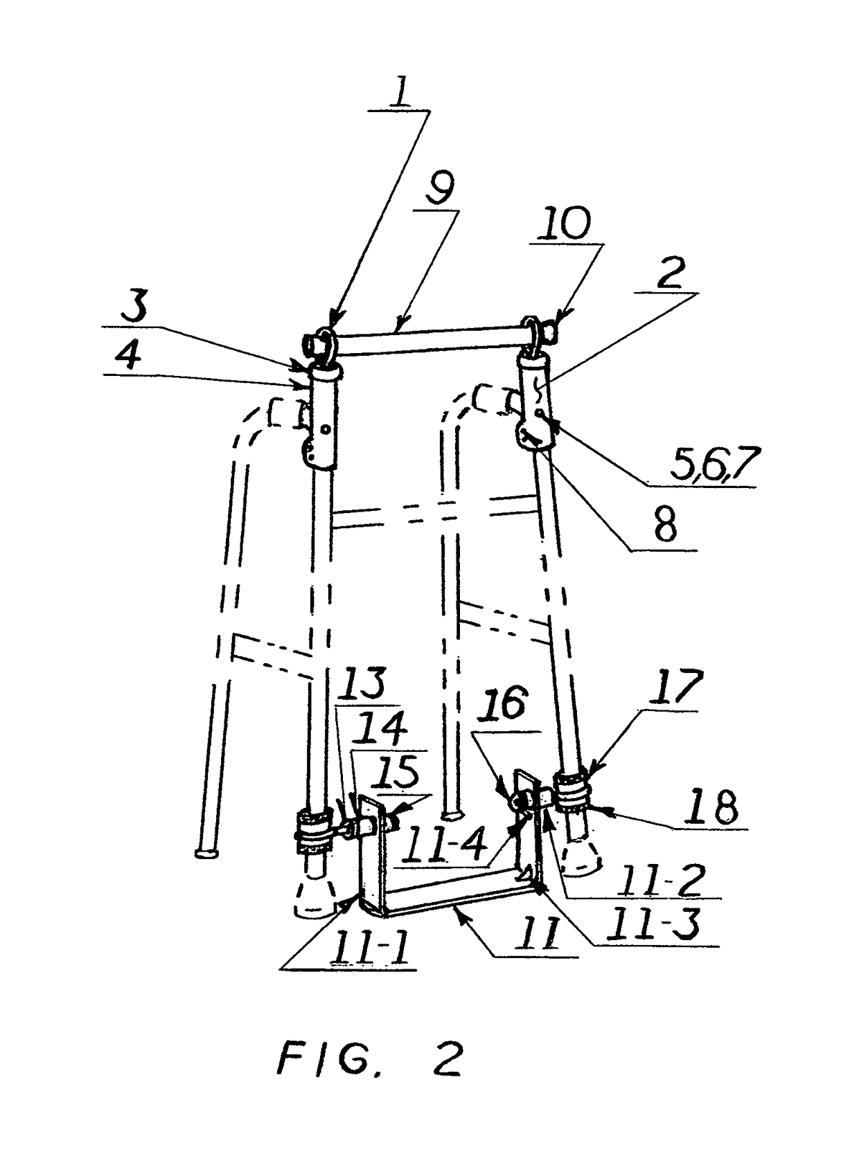 Walker standing aid accessory