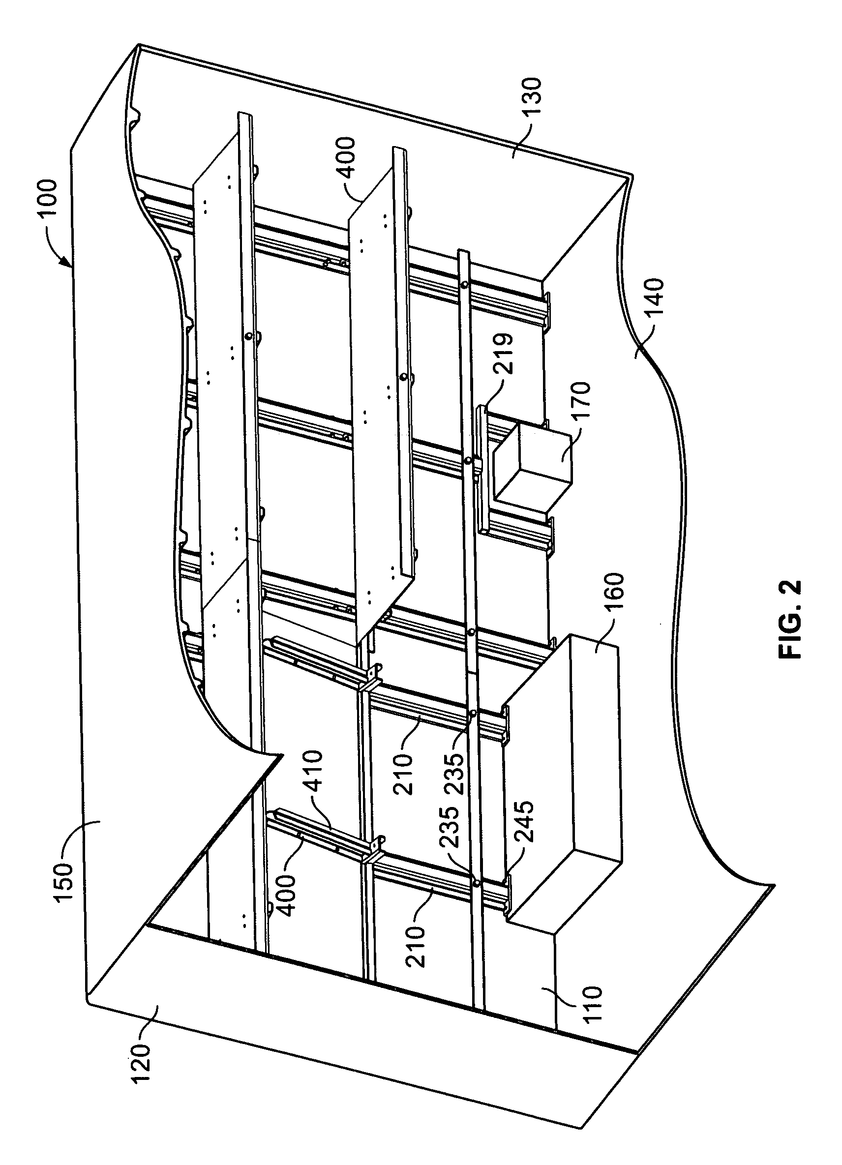 Frame for building a vehicular body with a load bearing support system